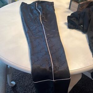 Victoria Secret Black Satin Pajama Bottoms size xs